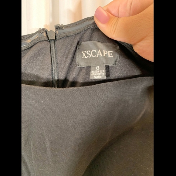 NWT Xscape Off-The-Shoulder Burnout Fit & Flare Dress‎ [SZ 8 ] - Picture 6 of 8